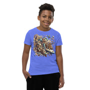 Youth Animals Space Adventure-03 Short Sleeve T-Shirt