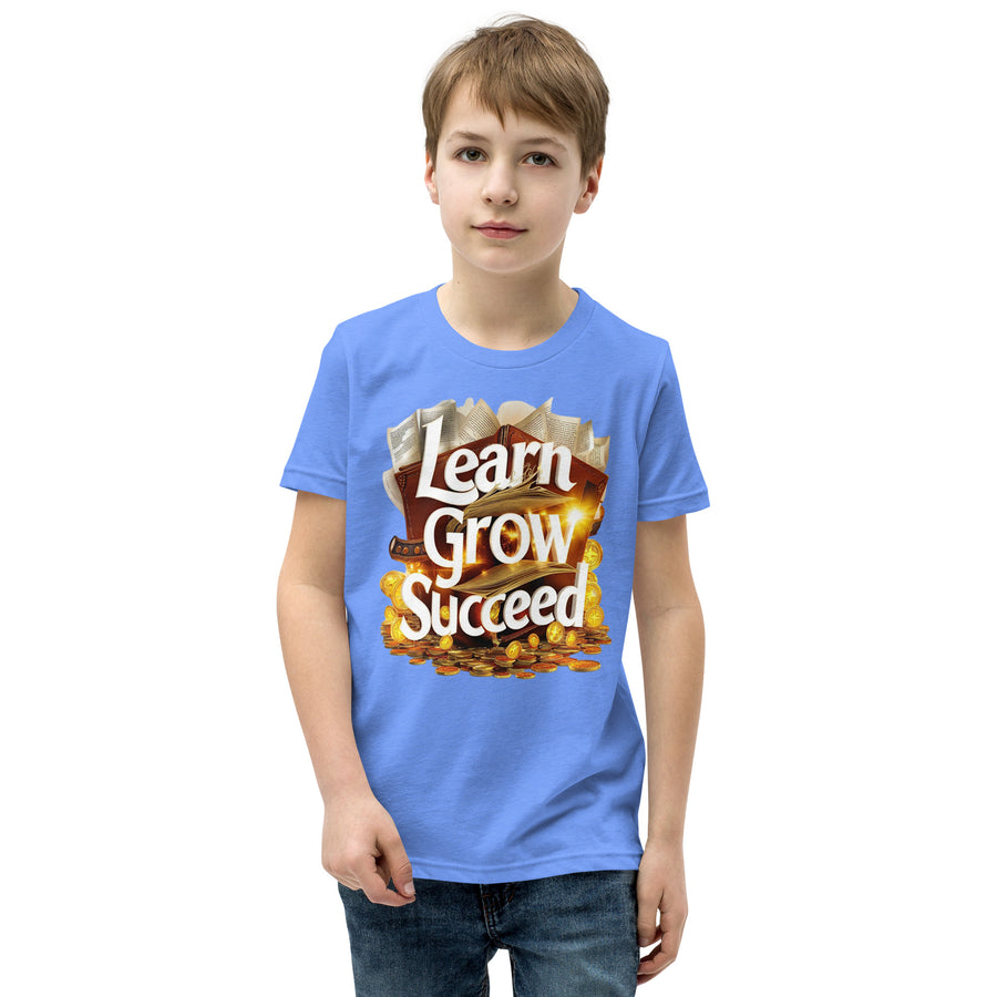 Youth Short Sleeve Learn Grow Succeed Printed T-Shirt