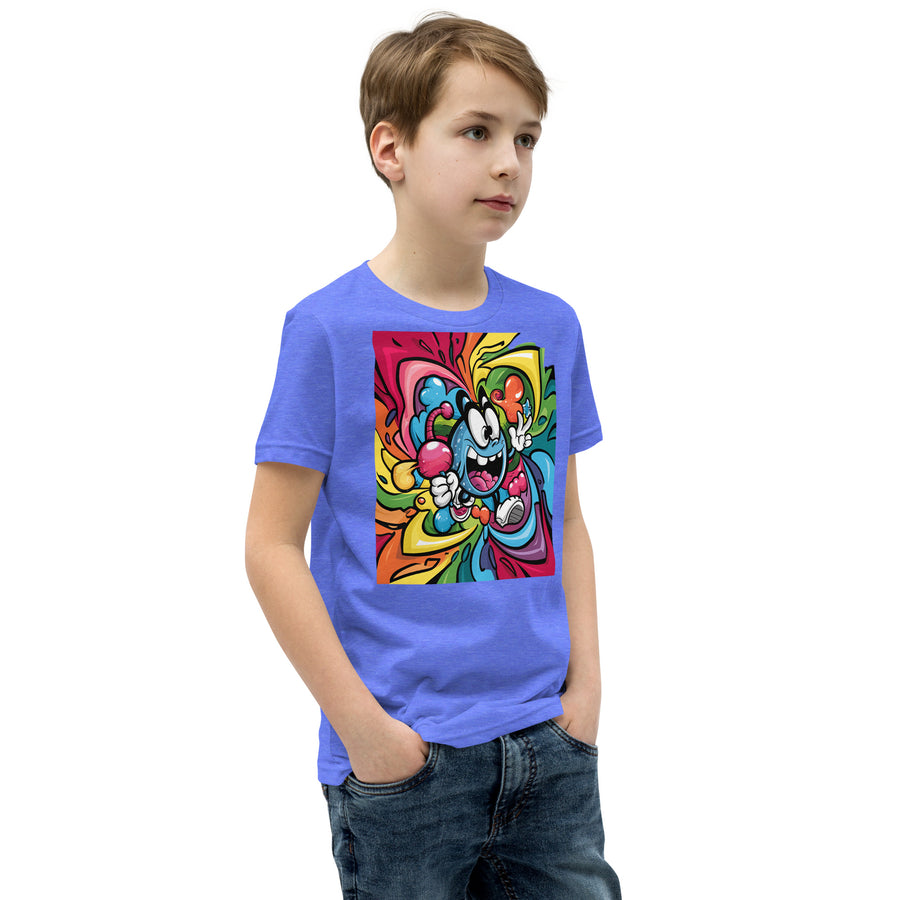 Youth Short Sleeve chest print T-Shirt