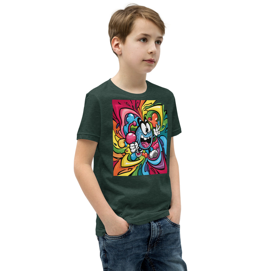 Youth Short Sleeve chest print T-Shirt