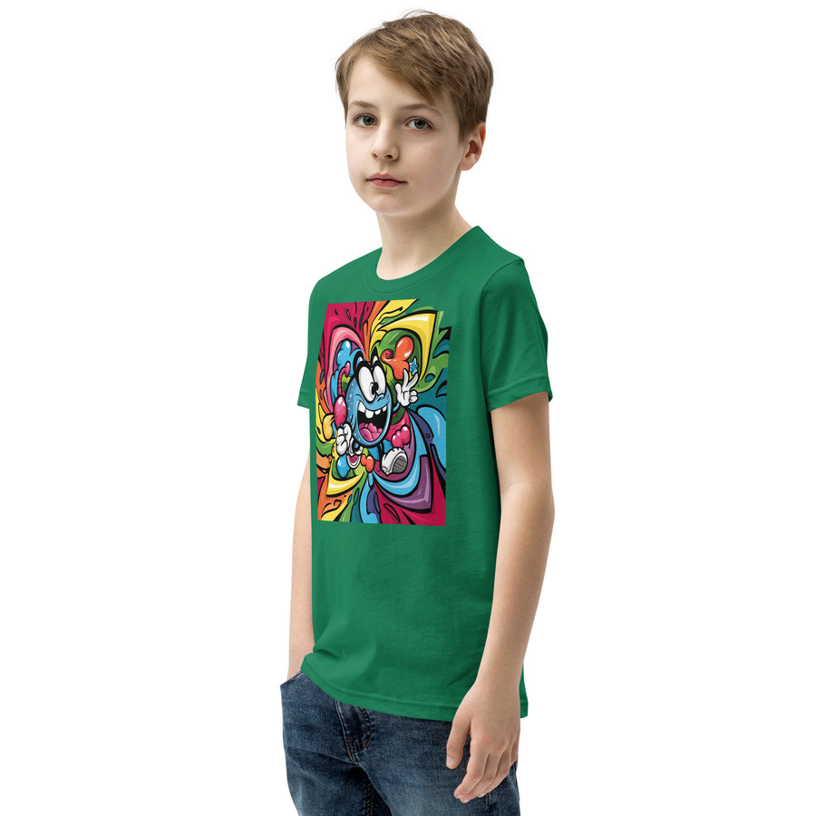 Youth Short Sleeve chest print T-Shirt