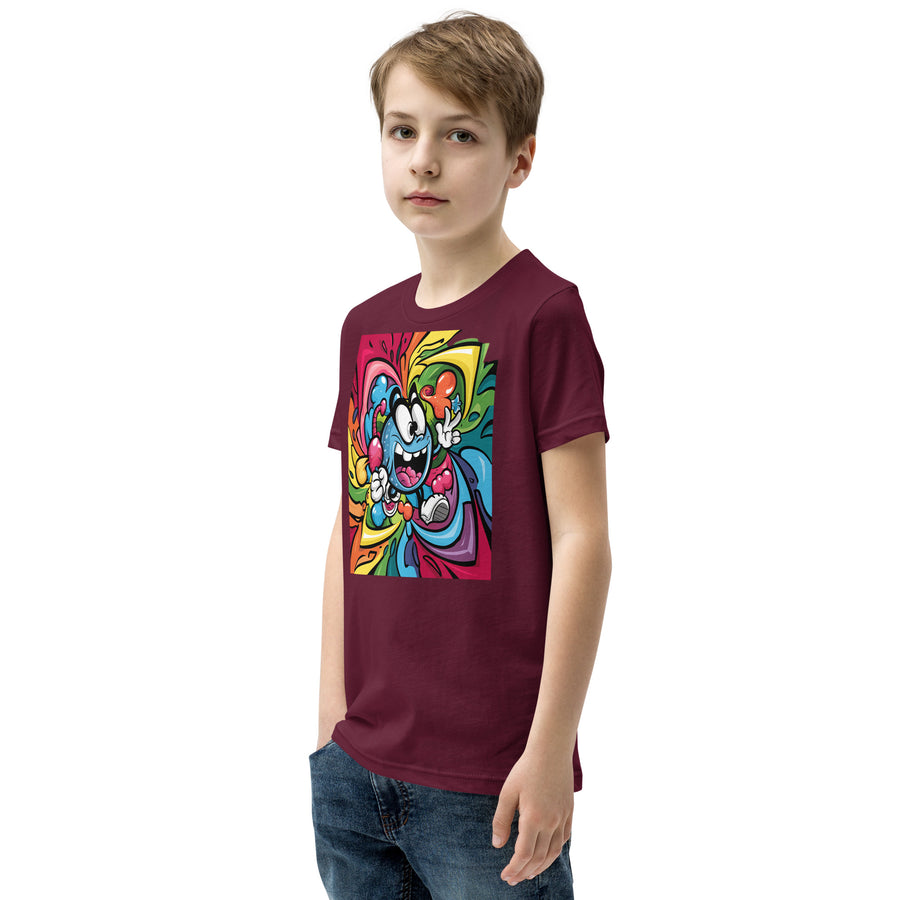 Youth Short Sleeve chest print T-Shirt