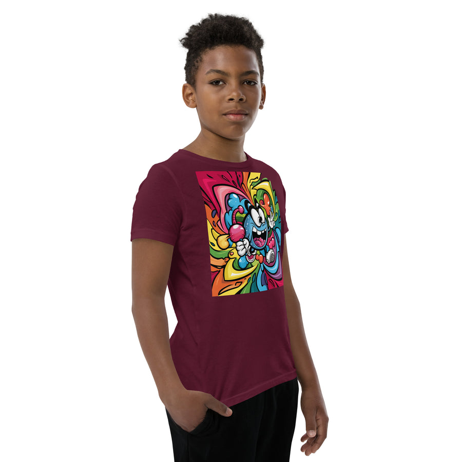 Youth Short Sleeve chest print T-Shirt