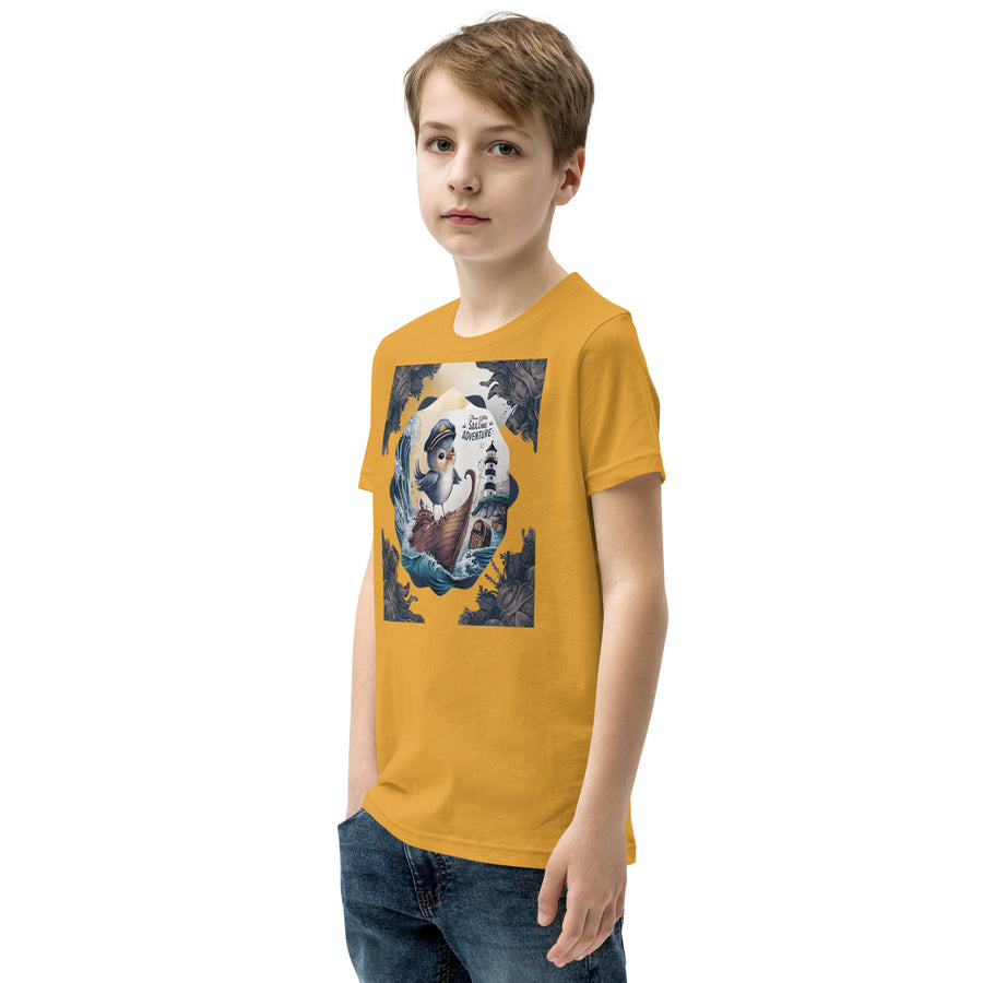 Youth Short Sleeve Chest Print T-Shirt