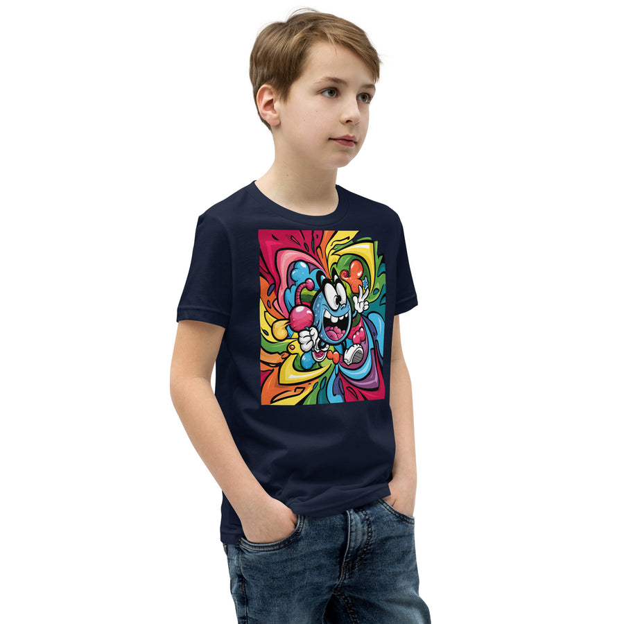 Youth Short Sleeve chest print T-Shirt