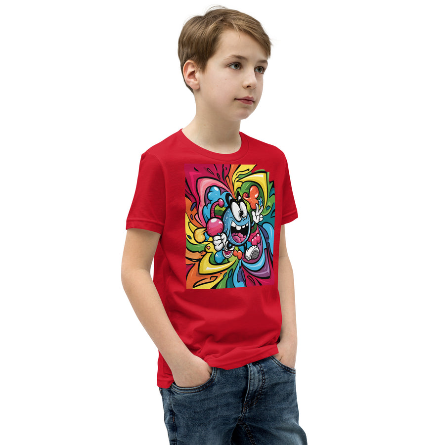 Youth Short Sleeve chest print T-Shirt