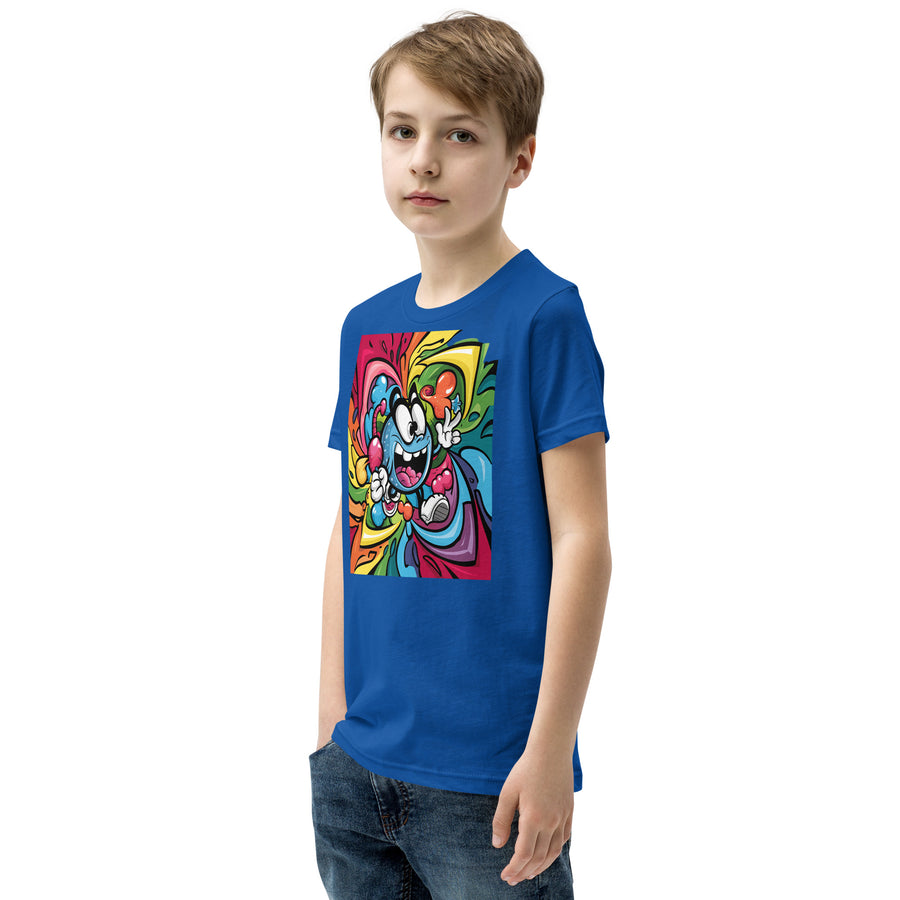 Youth Short Sleeve chest print T-Shirt